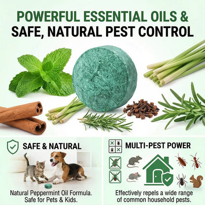 VezenMira™ 🟢 Natural Peppermint Rodent Repellent Tablets – 10 Pack