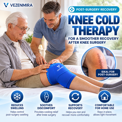 VezenMira™ 360° Knee Ice Wrap – Post-Surgery Swelling & Pain Relief