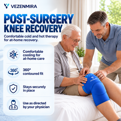 VezenMira™ 360° Knee Ice Wrap – Post-Surgery Swelling & Pain Relief